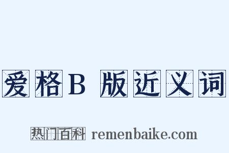 爱格B版近义词是什么意思的图片